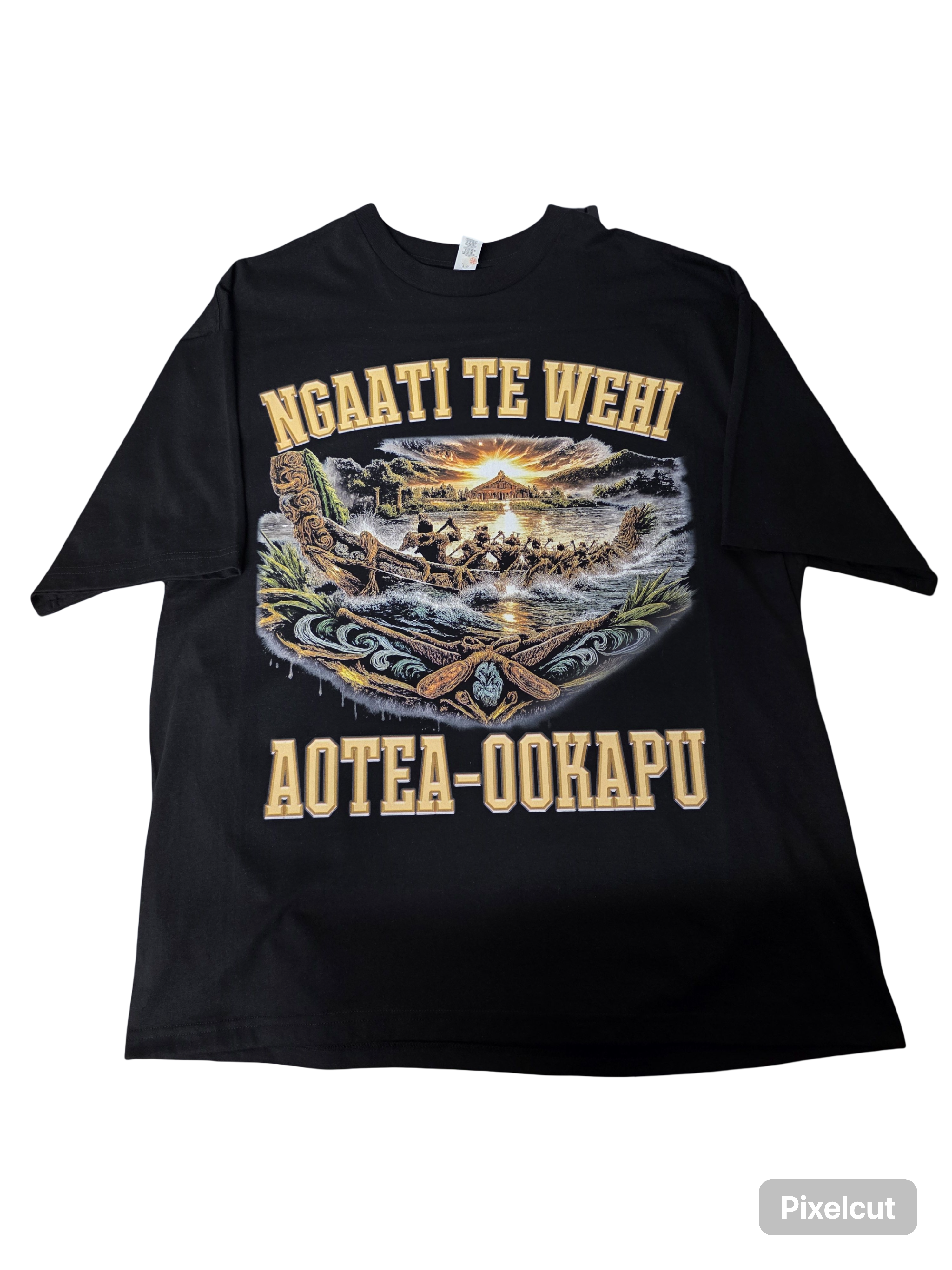 Ngaati Te Wehi Aotea-Ookapu Waka Heritage Graphic T-Shirt